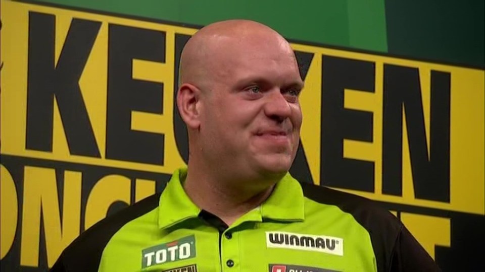 Michael van Gerwen was overcome with emotion after the match