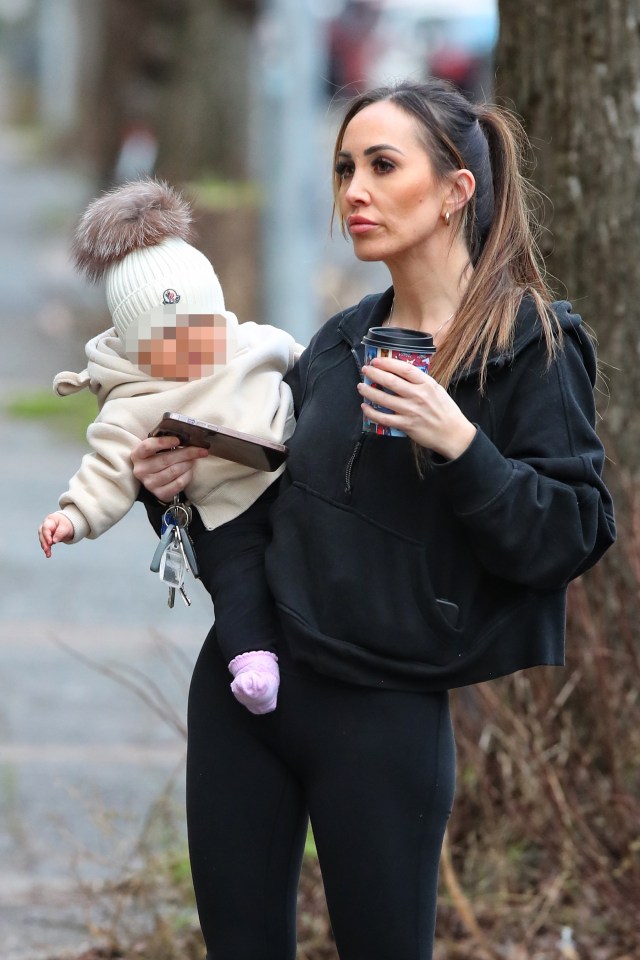 EXCLUSIVE: **WEB SET FEE £500** **PRINT FEES TO BE AGREED** Lauryn Goodman Is Seen For The First Time Following Reports That Kyle Walker IS The Father Of Her Baby Daughter. The reality star was spotted carrying the five-month-old tot while on a coffee run in Sussex on Thursday (January 11, 2024). Lauryn, who was dressed in all black, balanced her hot drink on a wall as she stopped to take a tense looking call on her mobile phone. Her baby girl was wrapped up in a cosy looking hoodie with ears, a woolly bobble hat and pink socks. Manchester City defender Walker, who has split from wife Annie Kilner, was rumoured to be the biological father of Lauryns daughter since she gave birth in August. Annie, who announced their separation on Sunday, reportedly dumped the footballer after confronting him over claims he was the father of both Lauryns children. Pictured: Lauryn Goodman Ref: SPL10669677 110124 EXCLUSIVE Picture by: SplashNews.com Splash News and Pictures USA: 310-525-5808 UK: 020 8126 1009 eamteam@shutterstock.com World Rights