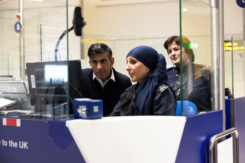 The PM's visit was to mark Border Force stopping a record number of illegal drugs from entering the country