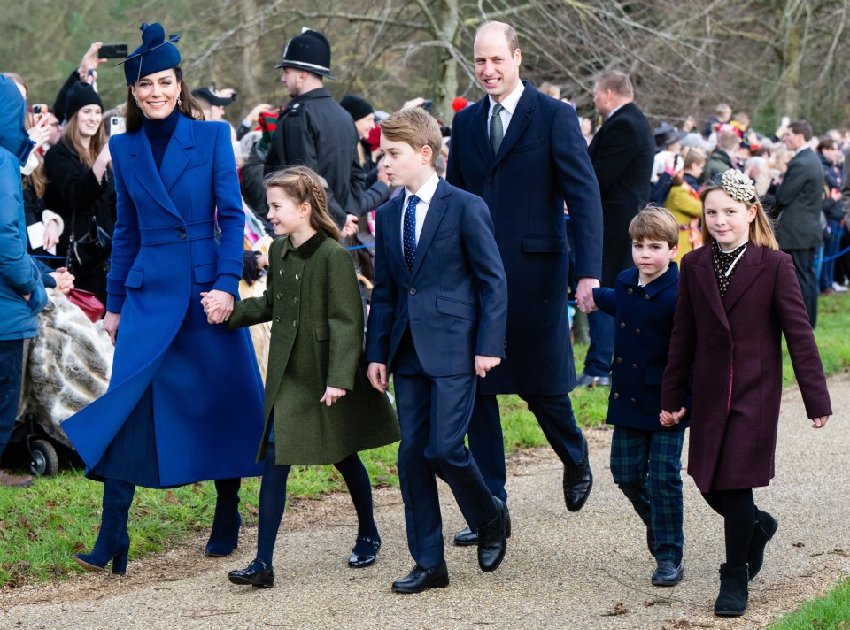 The Prince and Princess of Wales smiled as they greeted crowds this Christmas