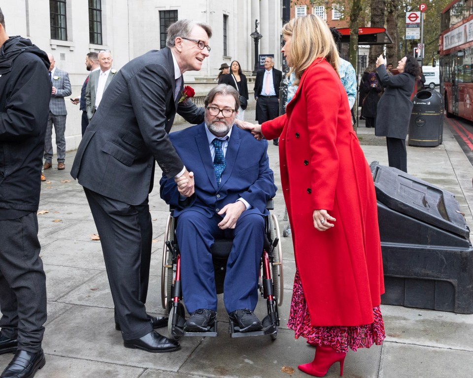 Derek Draper’s final photo was snapped in October wife Kate Garraway at his side while they celebrated the wedding of his former boss Peter Mandelson