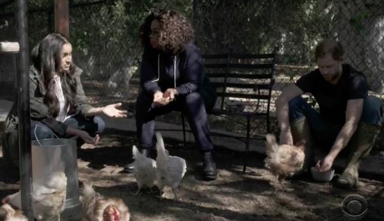 Meghan previously gave Oprah a tour around her chicken coop