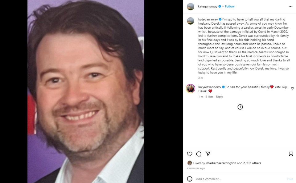 She paid tribute to him with a lengthy statement