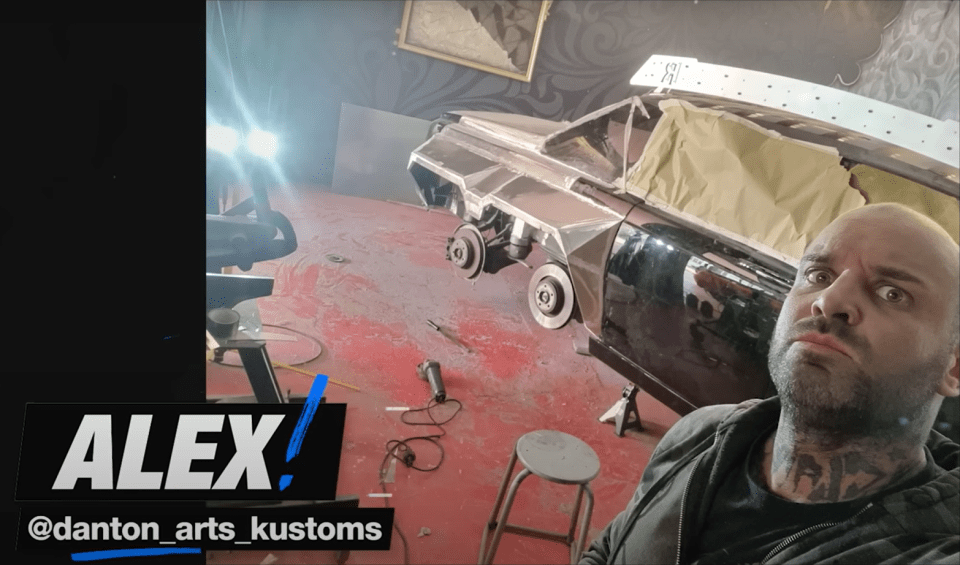 The outrageous car was built by Danton Arts Kustoms, run by Alexandre Danton