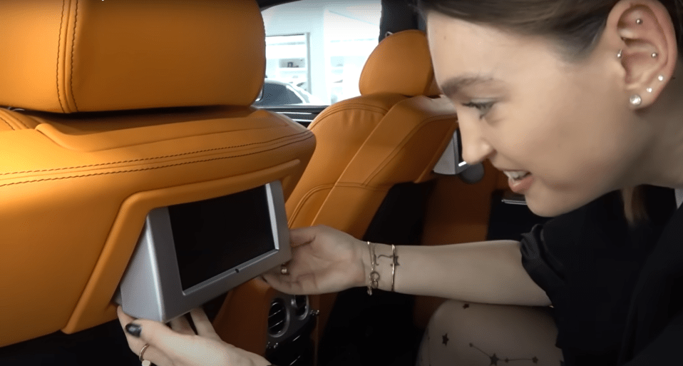 Entertainment screens were added to the back of the driver and front passenger seats