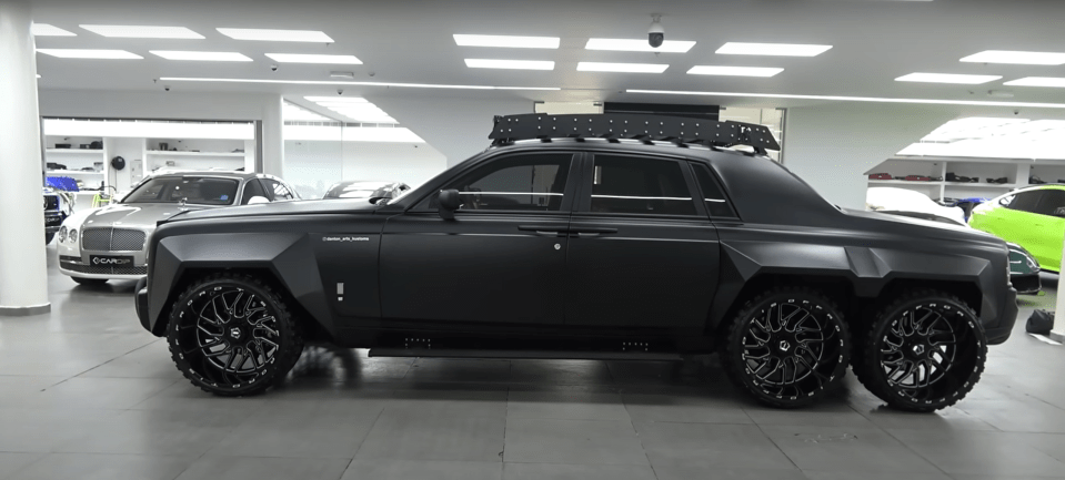 Twenty-four-inch wheels fill out the massive wheel arches