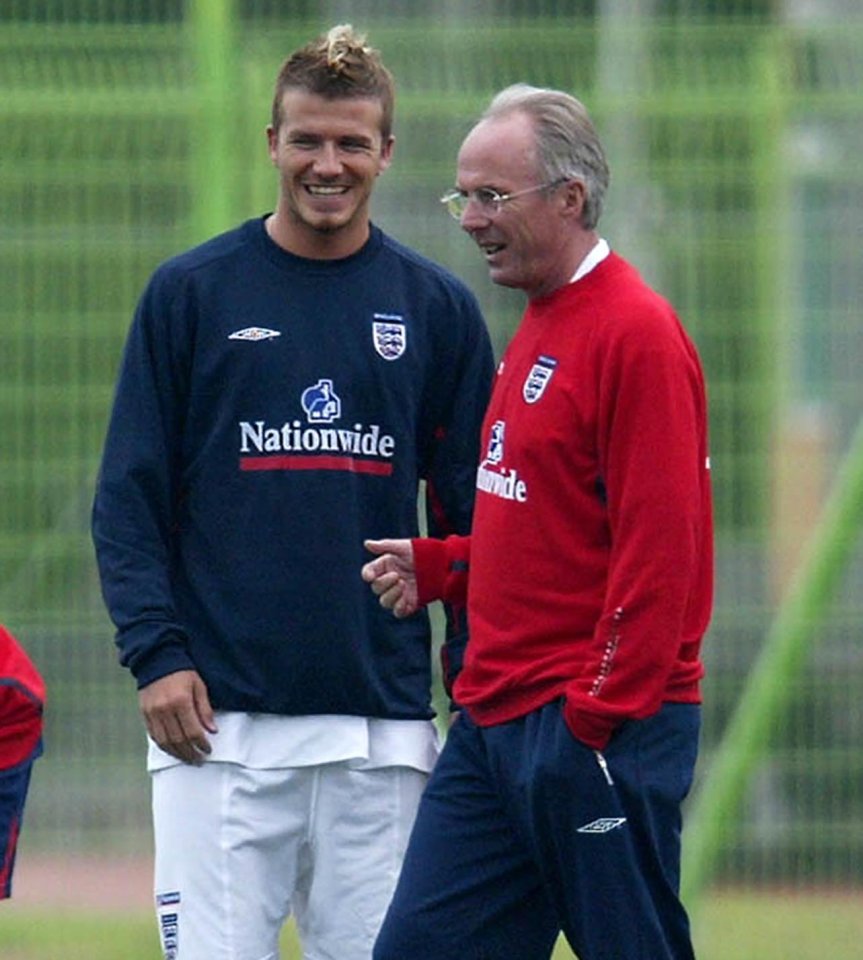 Sven said he would forever savour the crucial 5-1 thrashing of Germany in 2001, when David Beckham, above, was one of the scorers