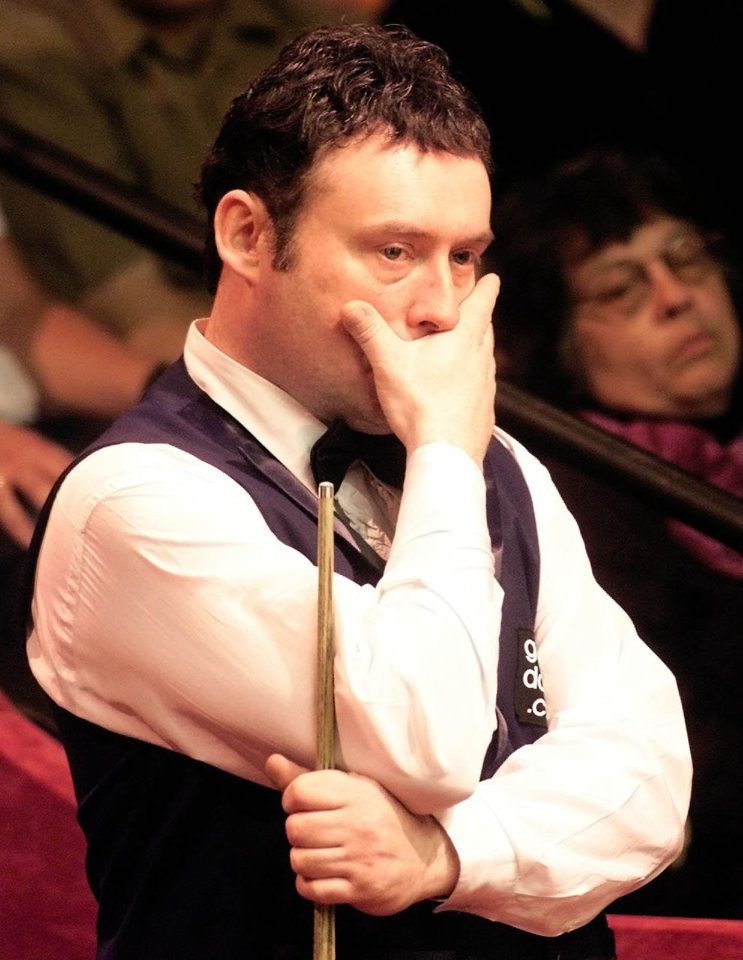 Furious Jimmy White knocked a snooker ball off the table during a clash with Matthew Stevens in 2002