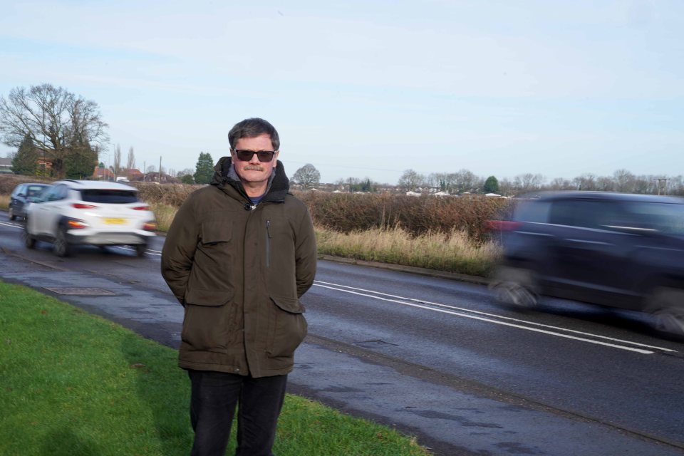 John Randall lives next to the busy Nuneaton Road