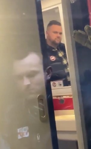Footage shared on social media showed the apparent Southampton fan being rescued by the fire brigade