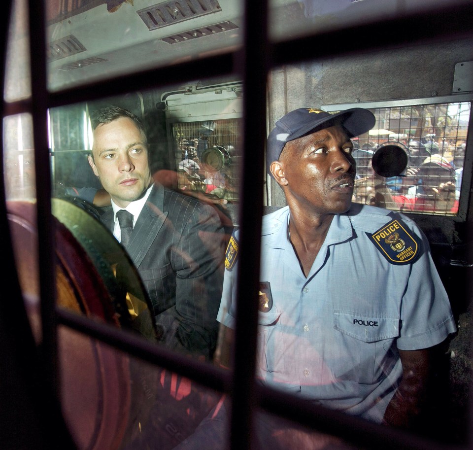 Pistorius leaves court for jail in 2014