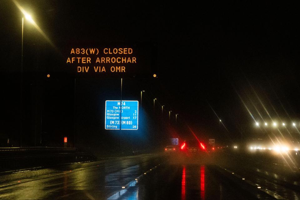 Travel chaos is already ensuing, as roads are closed in Scotland