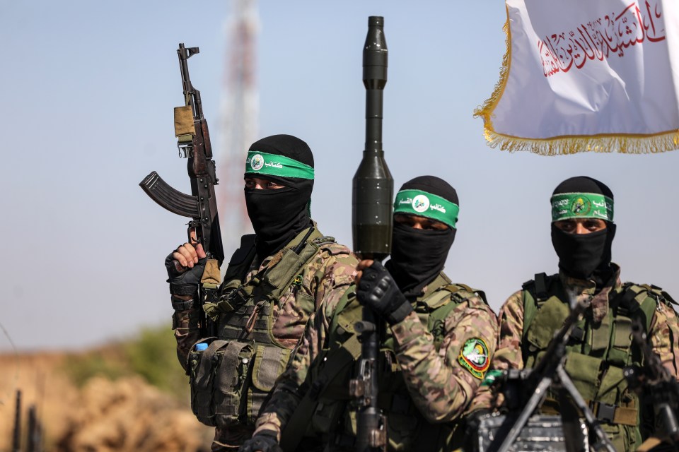 Hamas fighters - one of Iran's terror proxy groups