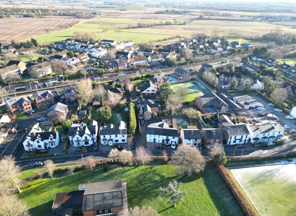 A drone shot of Aughton which is just a short drive from Skelmersdale