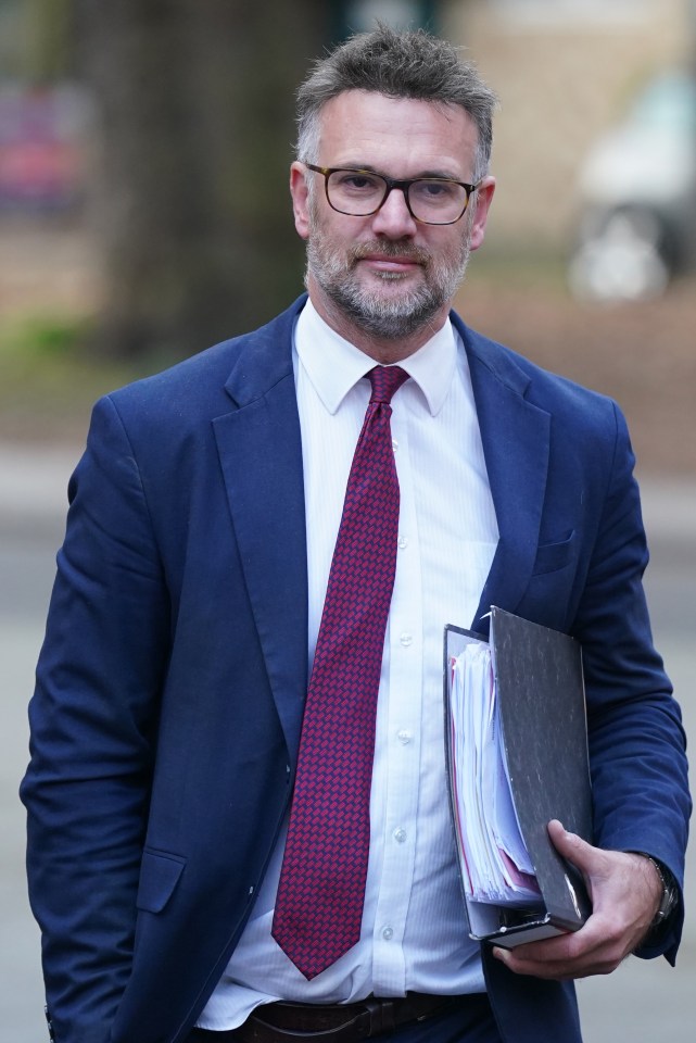 The TV star was seen carrying a file into the court