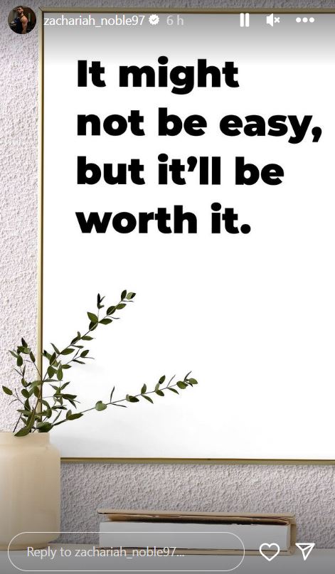 His post referenced how things had not 'been easy'