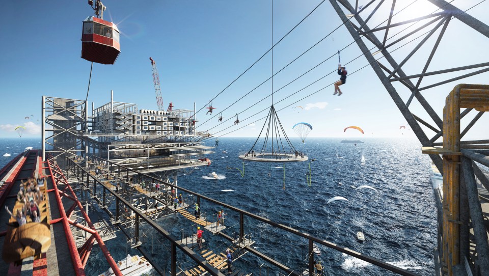 The Rig has three luxury hotels, a whopping 11 restaurants, a huge rollercoaster and over 70 activities