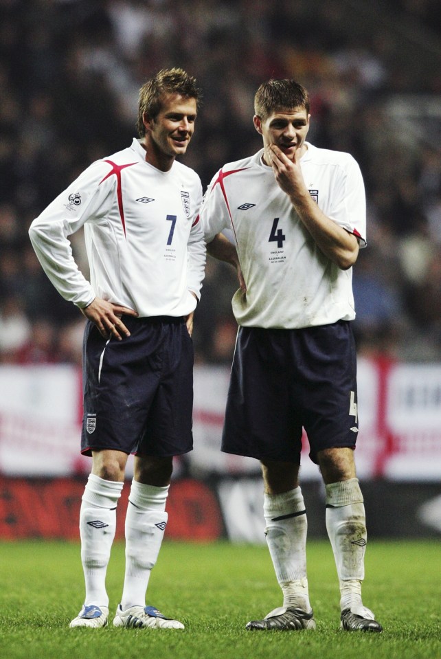 David Beckham and Steven Gerrard were on target when the Three Lions last played there