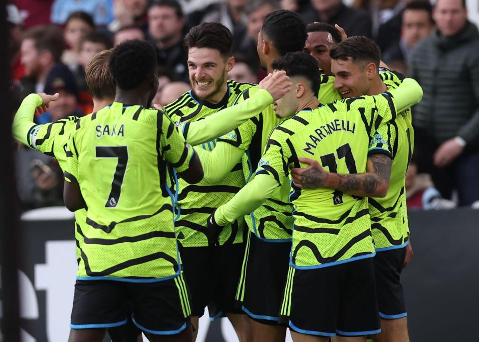 Declan Rice starred as Arsenal demolished West Ham 6-0