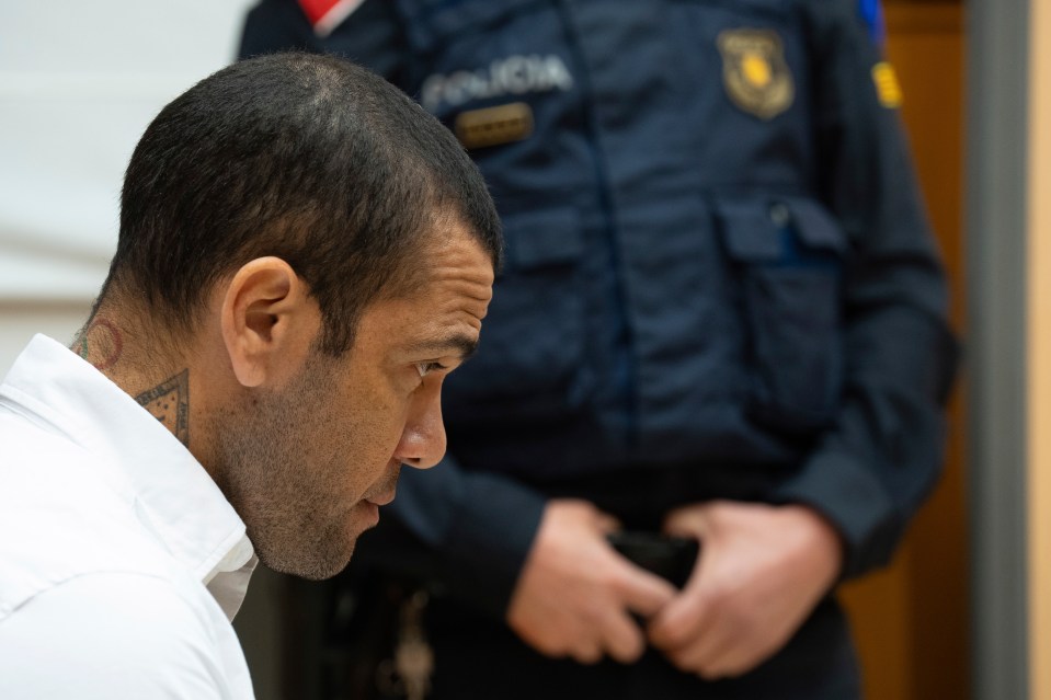 Alves was found guilty of sexually assaulting a young woman in a Barcelona nightclub