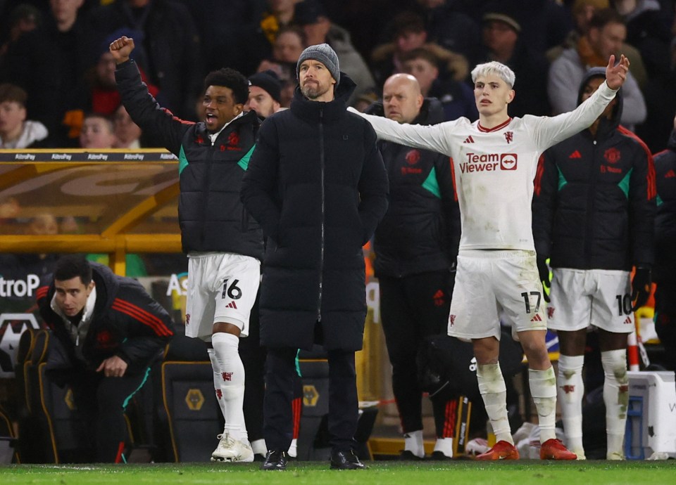 Garnacho ran the full length of the pitch in his full kit