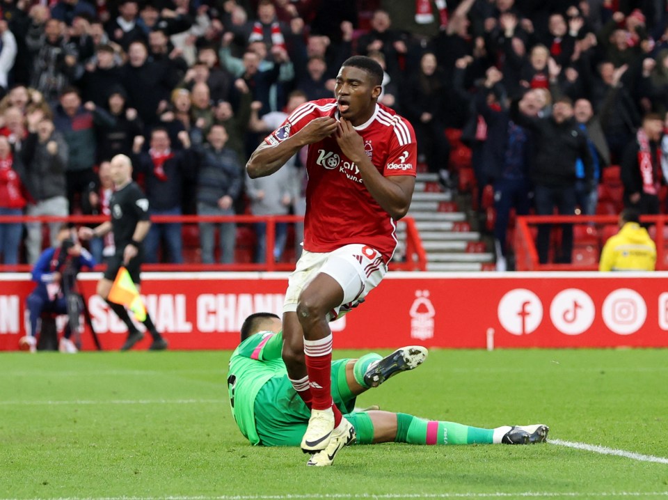 Taiwo Awoniyi put Nottingham Forest ahead