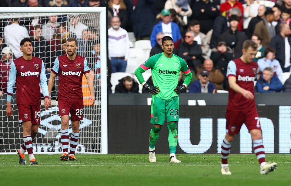 It was a terrible day for West Ham as their fans departed from half-time