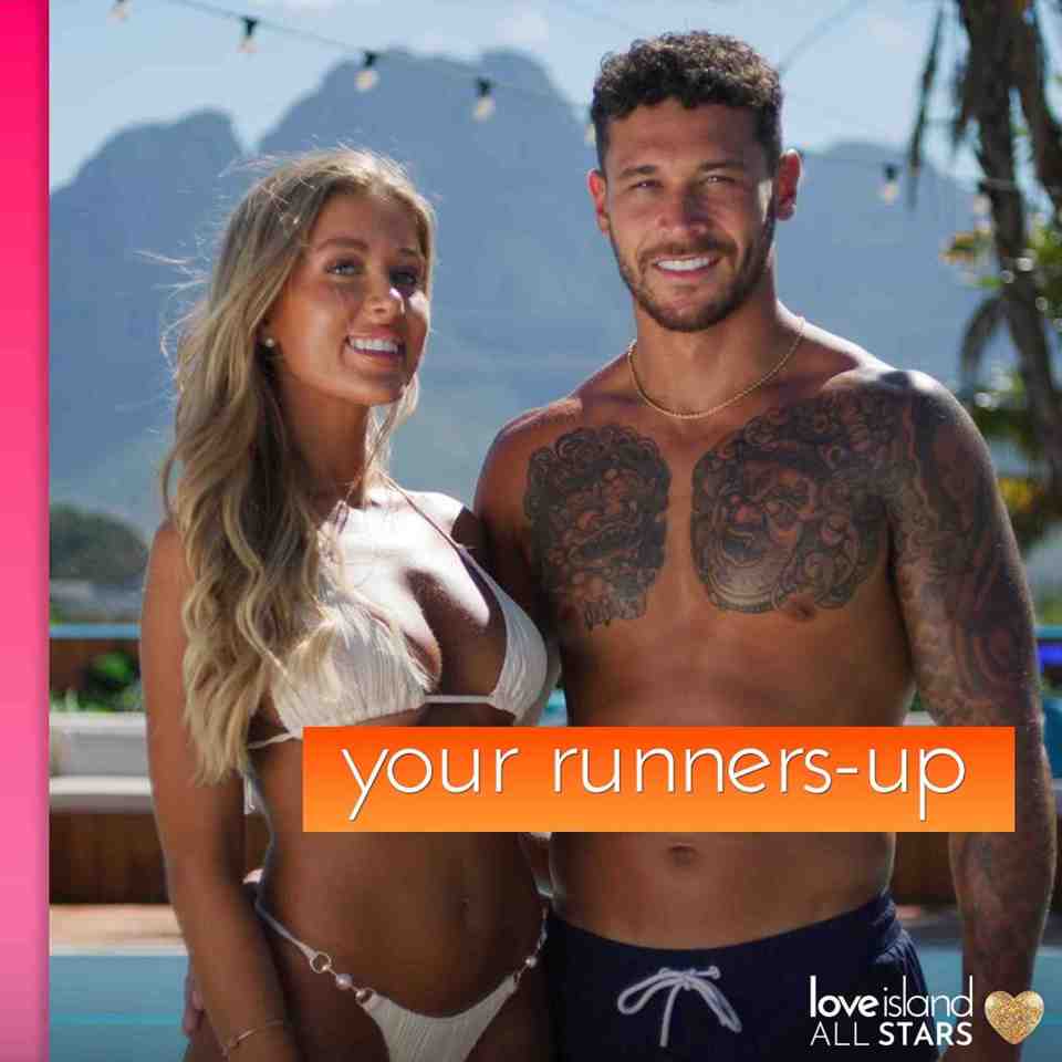 They came second place to Callum's ex in the All Stars final
