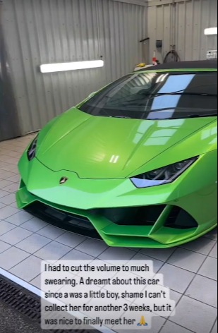 He splashed out on a £200k Lamborghini