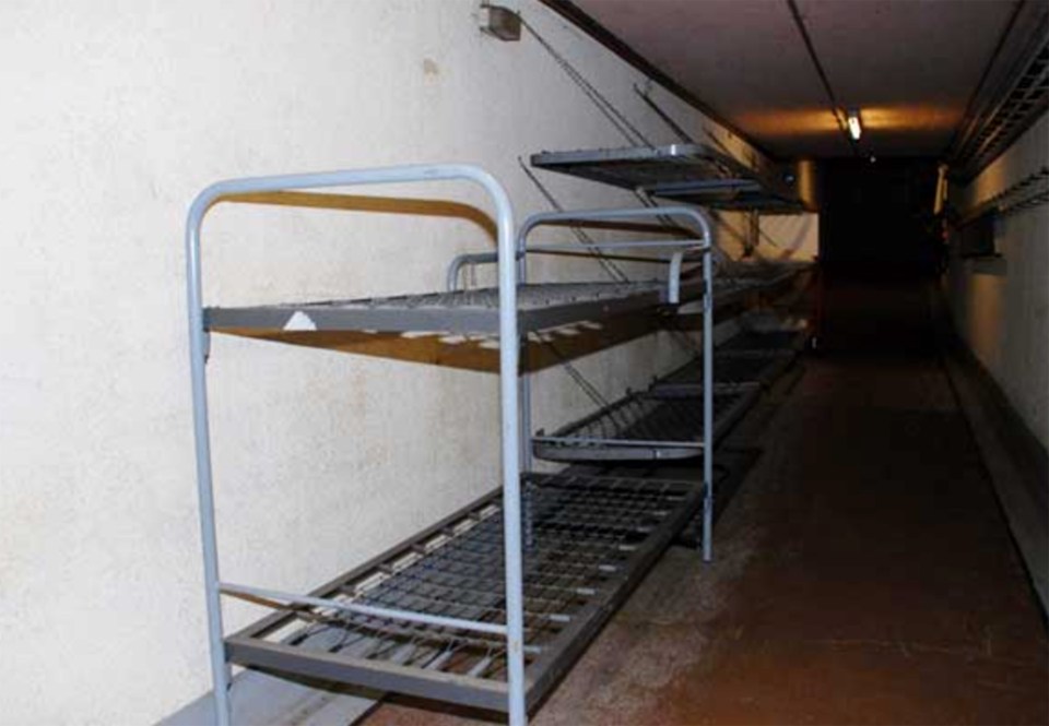 Spare bunks line of the corridors