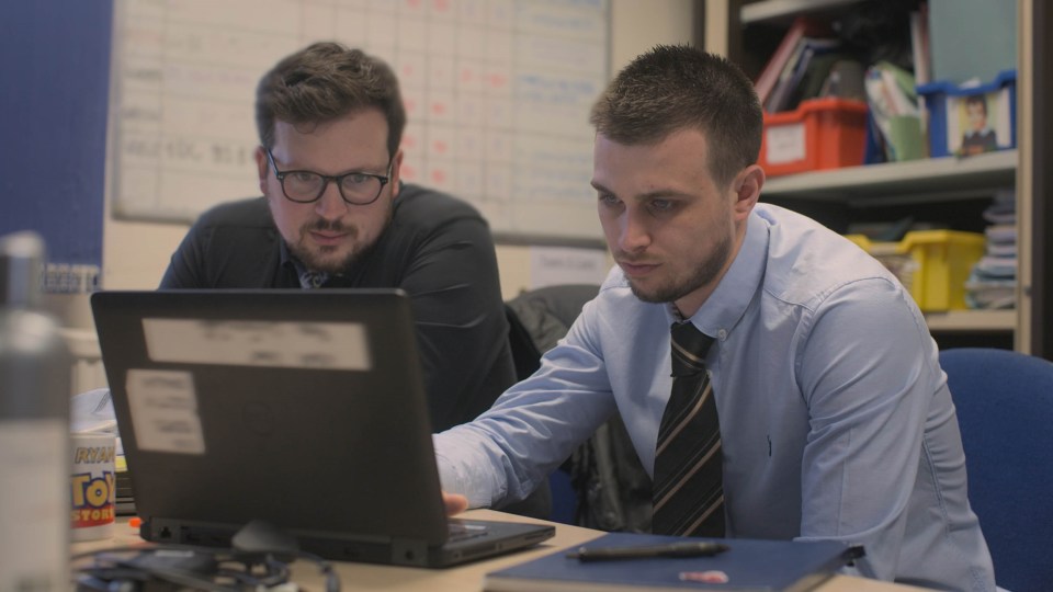 Detectives working on the case, seen in tonight's documentary