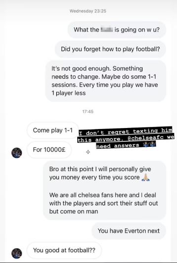 The undated angry message appeared to be reposted