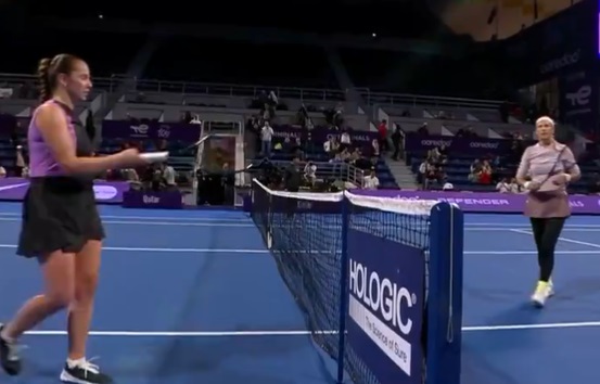 Ostapenko did not take kindly to losing the match