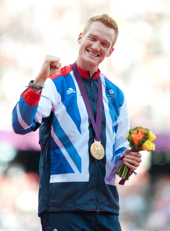 LONDON OLYMPICS 2012.</p>
<p>Greg Rutherford with his  gold medal for the long jump in  the Olympic Stadium , Stratford  ,  London.</p>
<p>Pictures.... Scott Hornby. 5th August 2012.