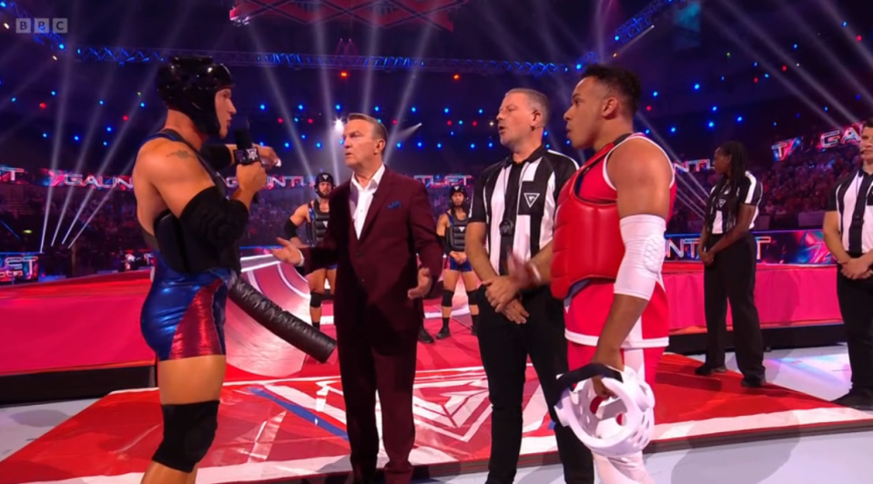 A huge row broke out on Gladiators after Legend was accused of cheating in The Gauntlet