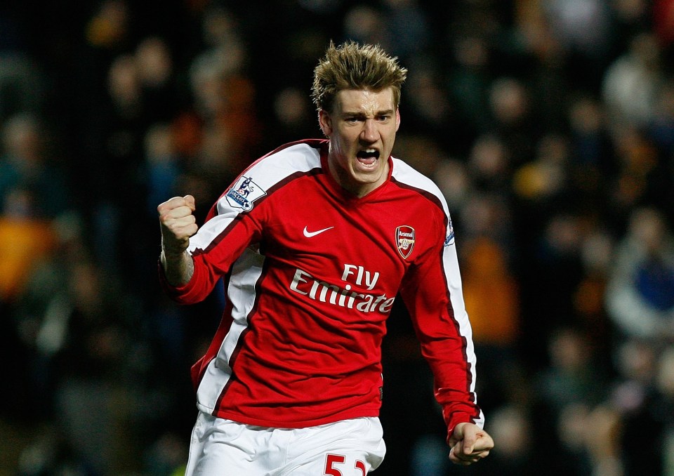 Nicklas Bendtner looked a lot more slender during his nine year spell at Arsenal