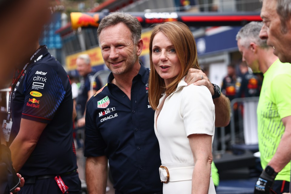 Horner pictured with his wife - former Spice Girl Geri Halliwell