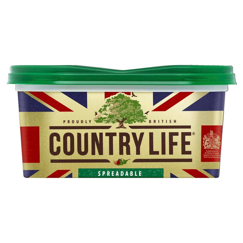 The butter in Country Life Spreadable fell from 57g per 100g in 2017 to 50g today