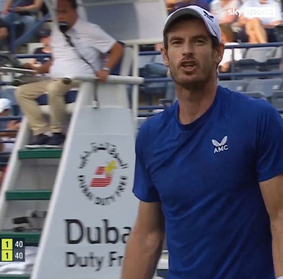 Andy Murray was furious with himself during his clash with Ugo Humbert