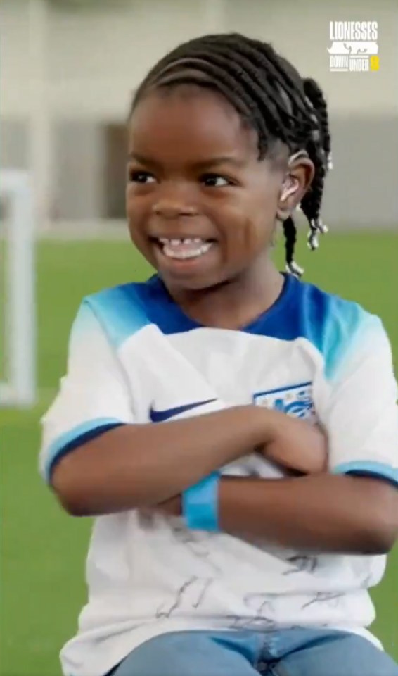 Her celebration was inspired by young England fan Izzy