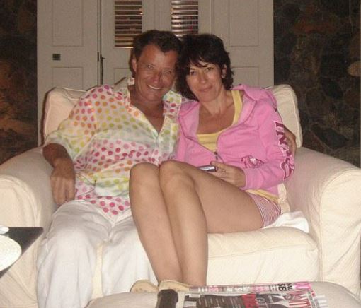 Frenchman Jean-Luc Brunel (L) was described as a pal and long-term business associate of Epstein, pictured here with Ghislaine Maxwell at the notorious 'Paedo Island'