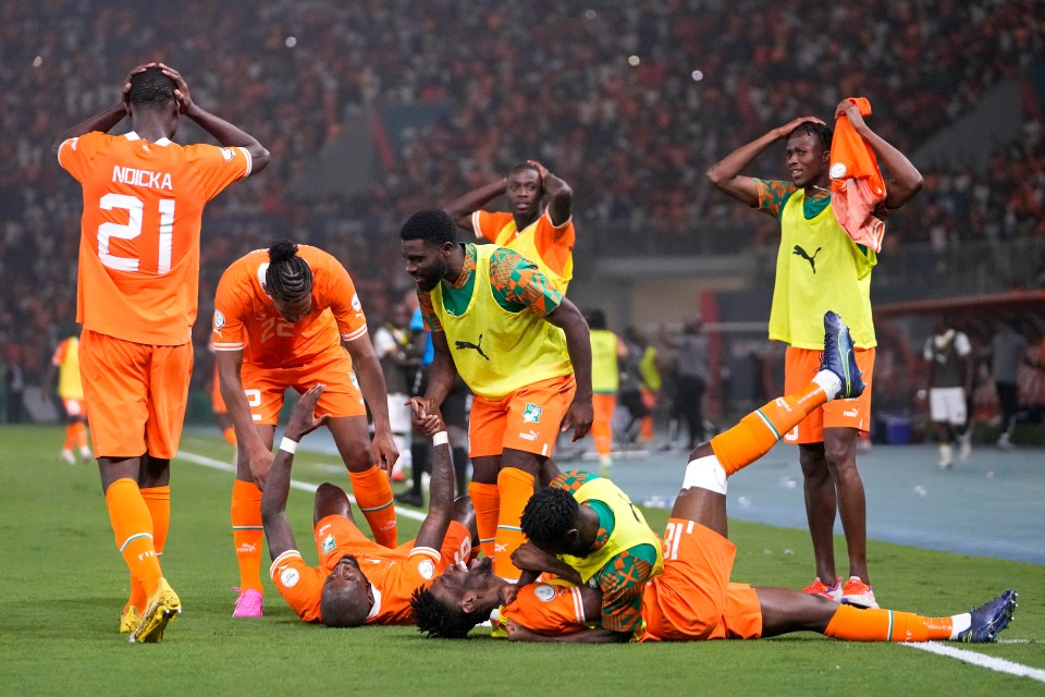 Ivory Coast scored their winner in the 122nd minute