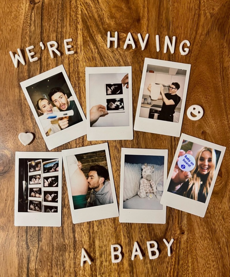 She shared a series of snaps of her growing bump