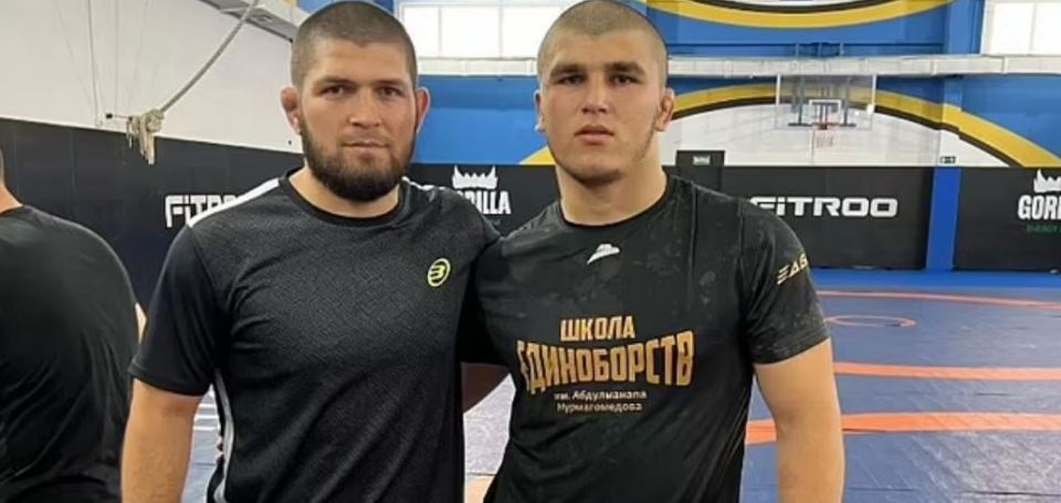 Khabib Nurmagomedov, left, and Magomedrasul Mutaev