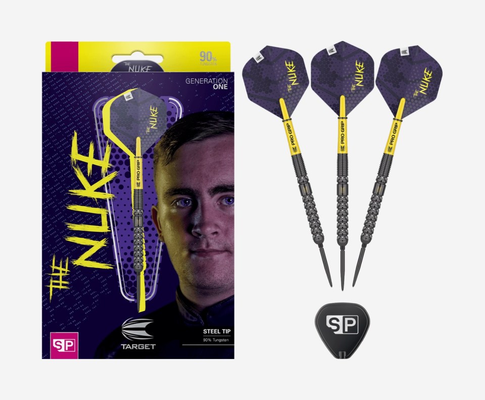 Target's products include Littler-endorsed 22g steel tip darts