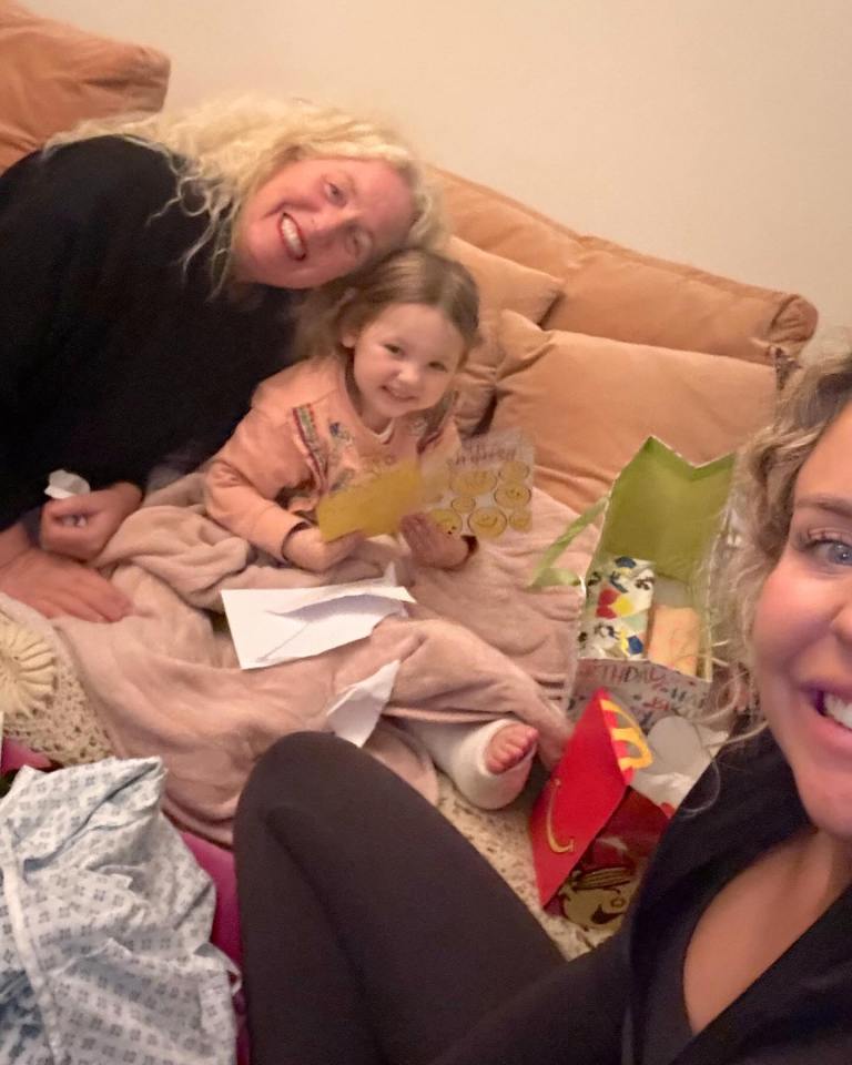 Lydia Bright's daughter was rushed to hospital on her birthday