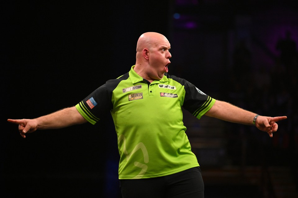 Van Gerwen missed six match darts before getting over the line