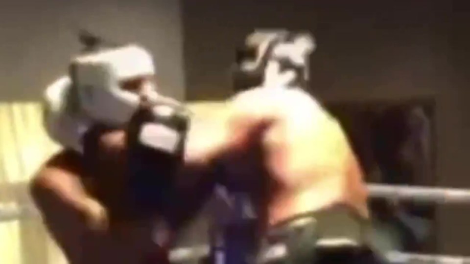 The Croatian caught Fury with his elbow while the pair were sparring