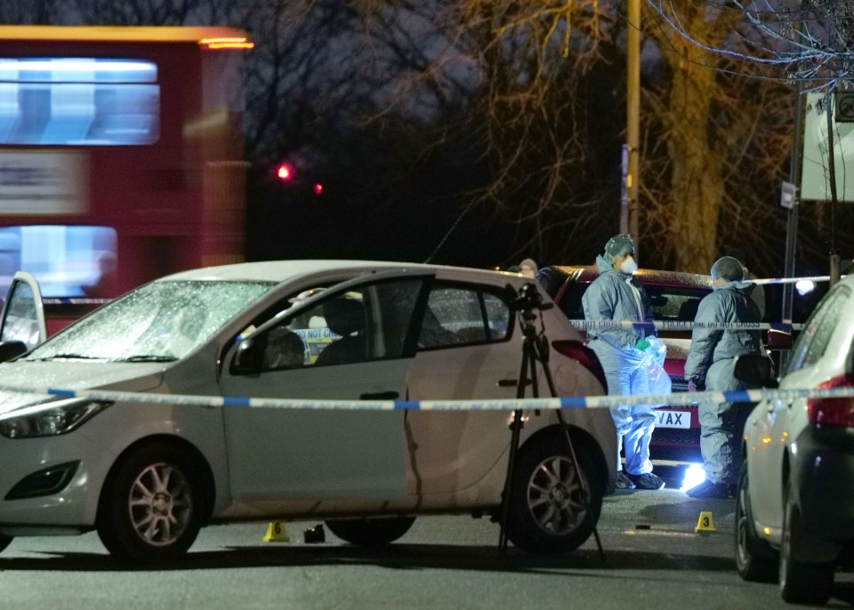 Witnesses said they saw a couple fighting in the street and the sound of a car crashing before hearing a cry for help
