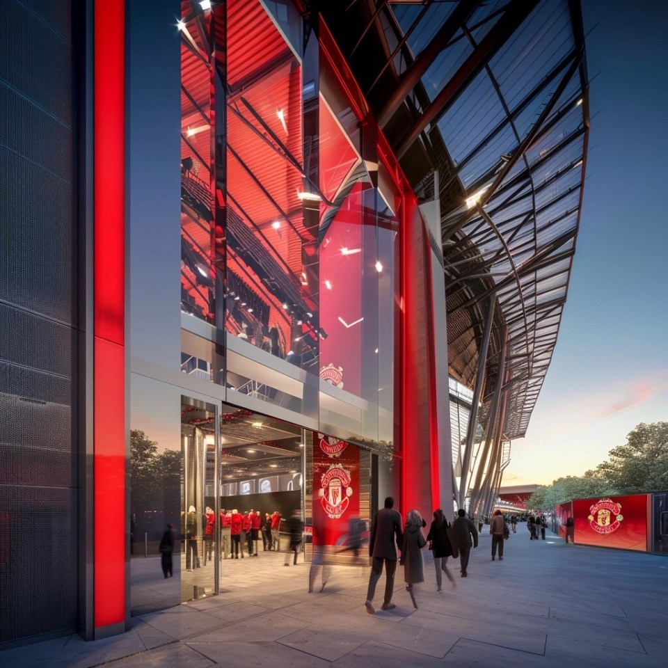 The new ground could have a glass exterior like the Tottenham Hotspur Stadium as part of the ultra-modern look, giving fans a tease of the action as they arrive